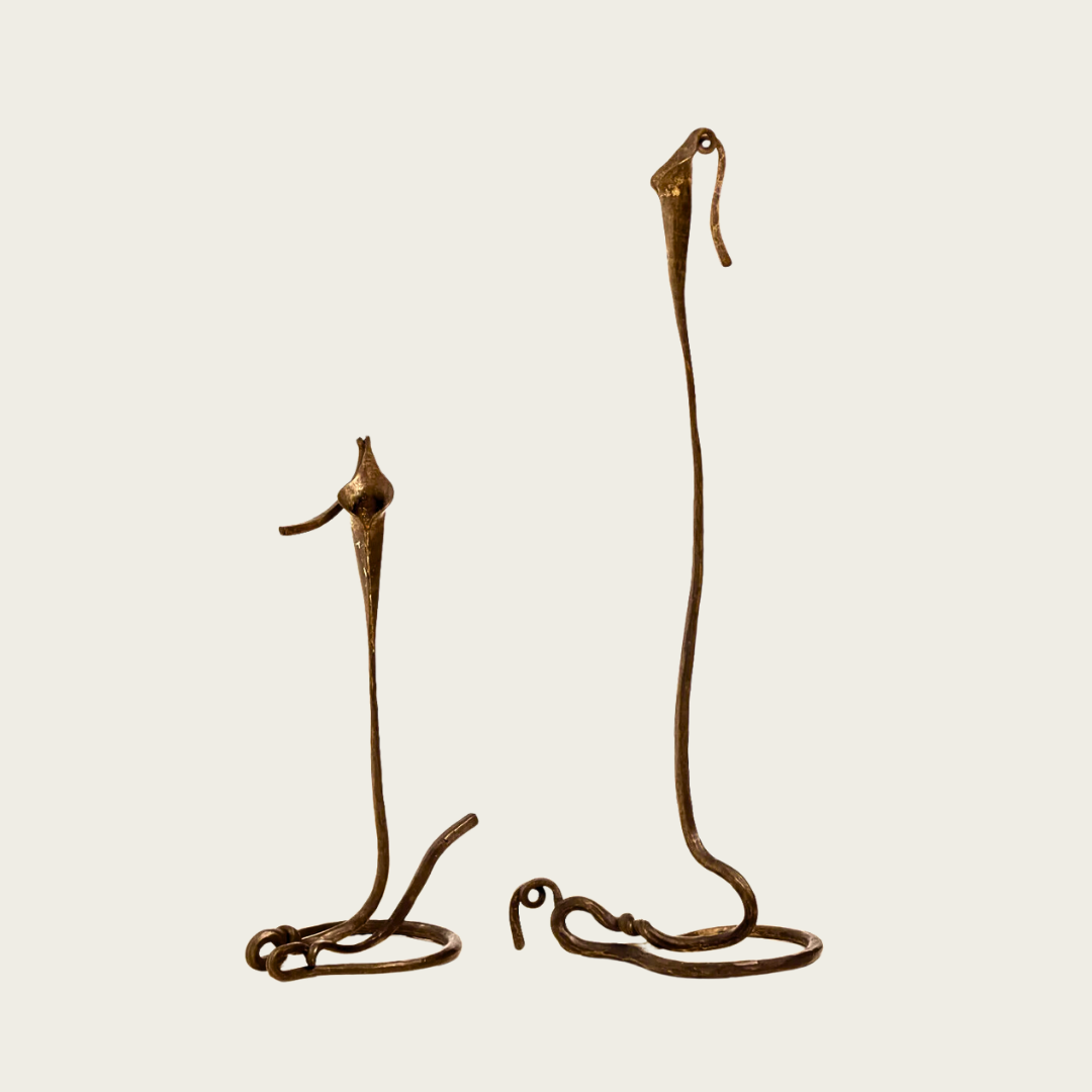 Pair of Large Calla Lily Shaped Candle Holders by Jack