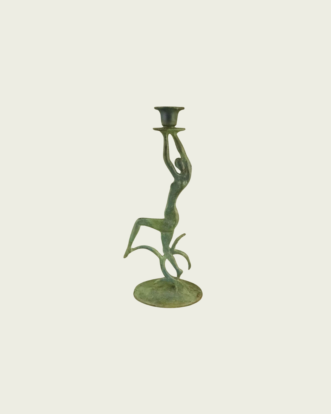 Cast Iron Art Deco Dancer Candlestick