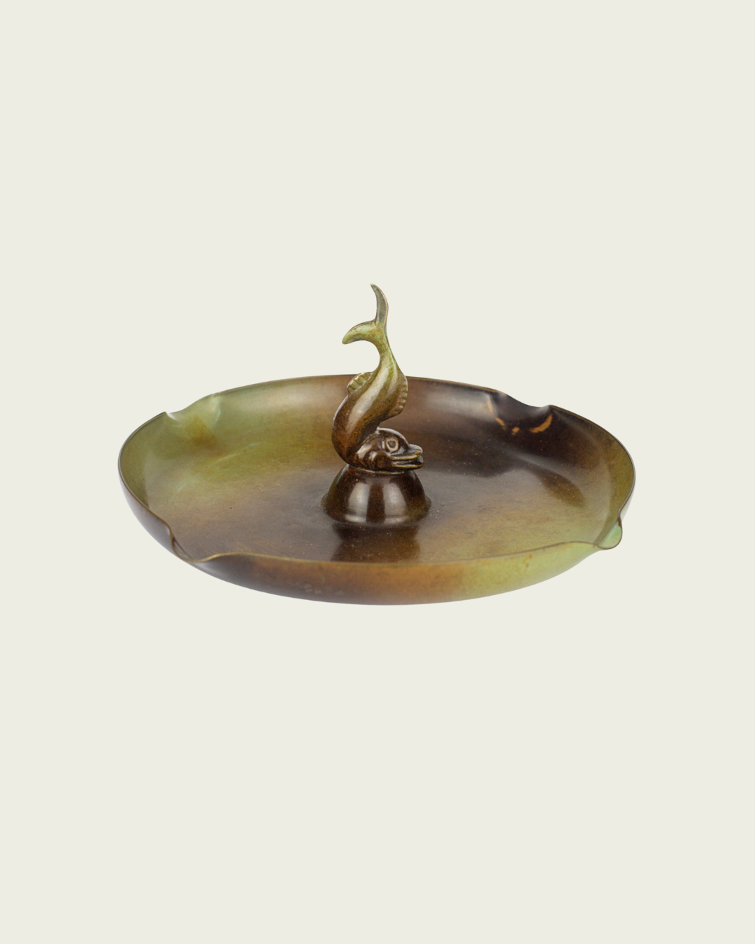 Patinated Bronze Ashtray by Ystad Metal