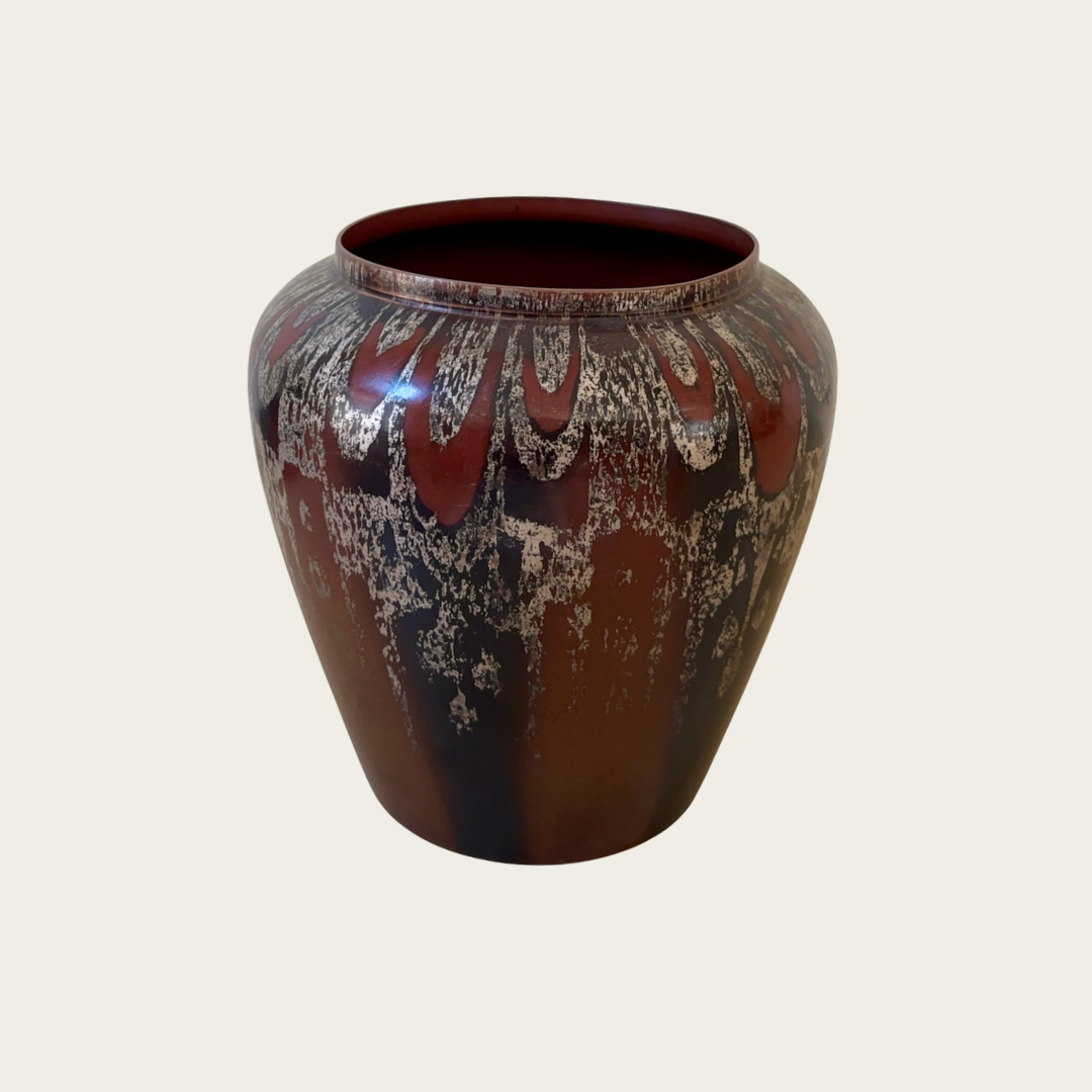 1920s French Art Deco Dinanderie Brassware Vase – Past Lives Studio
