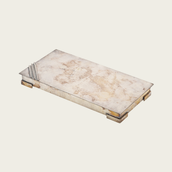 Modernist Swedish Lidded Silver Box by Tesi