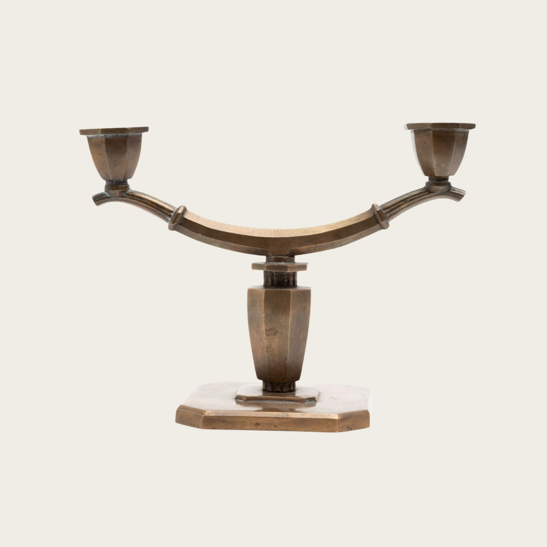 1930s Swedish Grace Bronze Candelabra by Sune Bäckström
