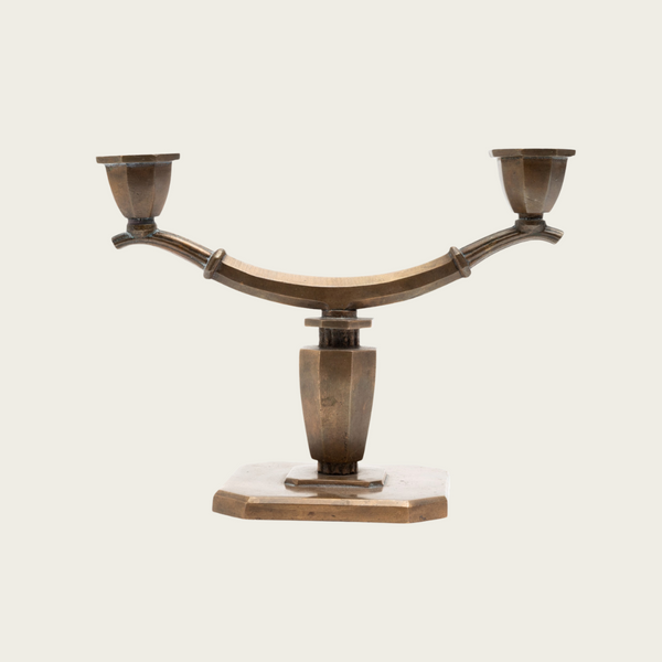 1930s Swedish Grace Bronze Candelabra by Sune Bäckström