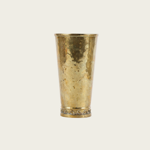 Hammered Brass Vase by Lars Holmström for Arvika