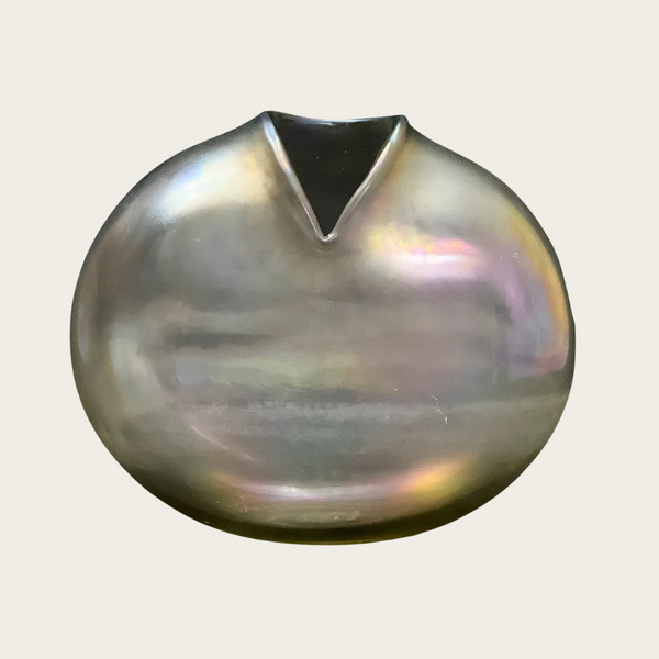 Iridescent Cast Glass "Millennium III" Vase by Alejandro Ruiz for Venini Murano