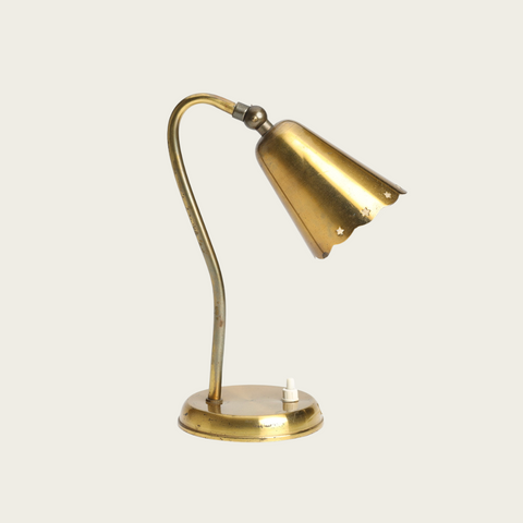 1940s Danish Brass Table Lamp