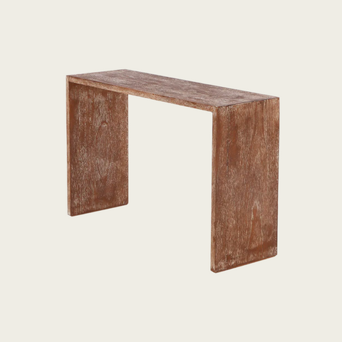 Cerused Oak Console Table in the Manner of Jean Michel-Frank