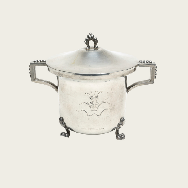 1940s Swedish Polished Pewter Jar with Lid by Svenskt Tenn