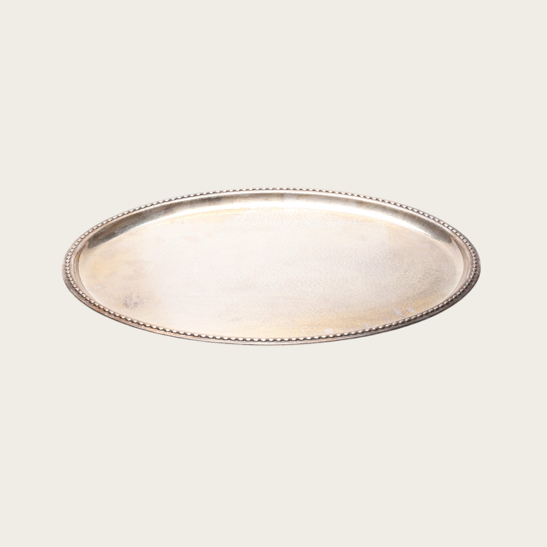 1960s Hammered Silver Tray by C.G Hallberg