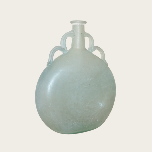 Seguso Vetri d'Arte Scavo Murano Bottleneck Glass Vase with Hanger Details