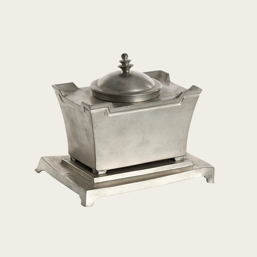 1920s Pewter Inkwell by Just Andersen