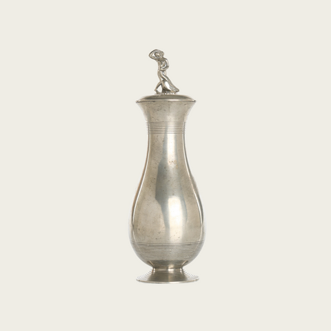 1930s Polished Pewter Lidded Urn by C.G Hallberg, attributed to Sylvia Stave