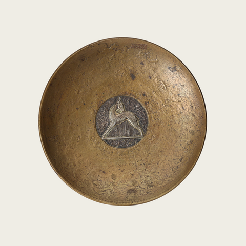 Solid Cast Bronze Footed Dish by Evan Jensen for Københaven