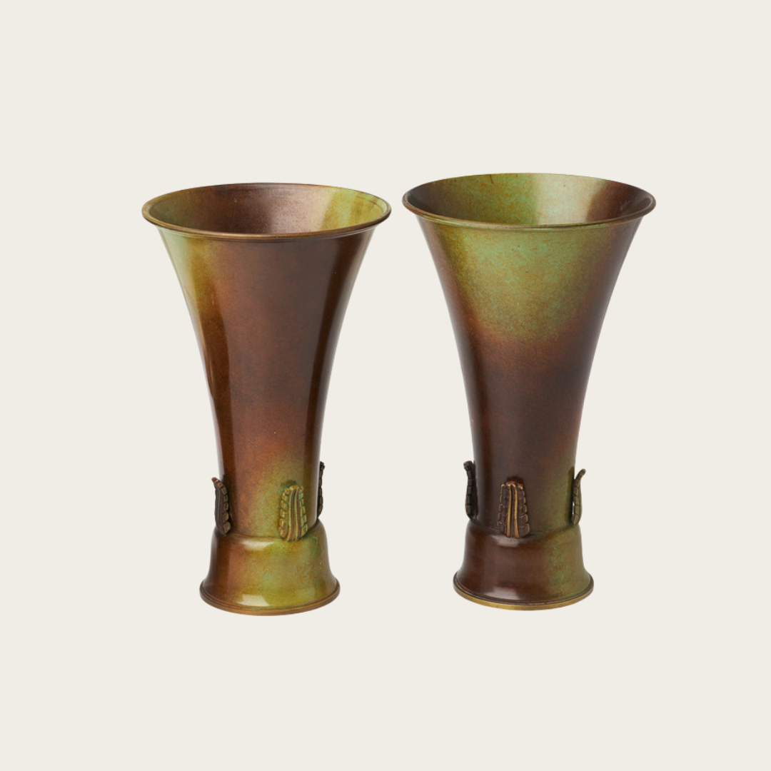 Bronze “Kunga Vasen” Swedish Grace Vase by Ystad Brons