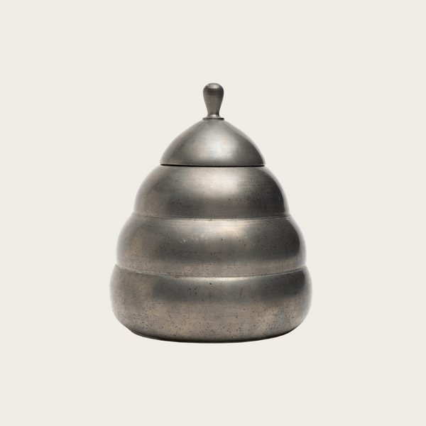 Honeycomb Shaped Lidded Pewter Box by Thorild Knutson