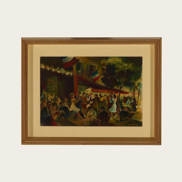 French Nightlife Oil Painting By Raymond Houlihan (1923 - 1991)