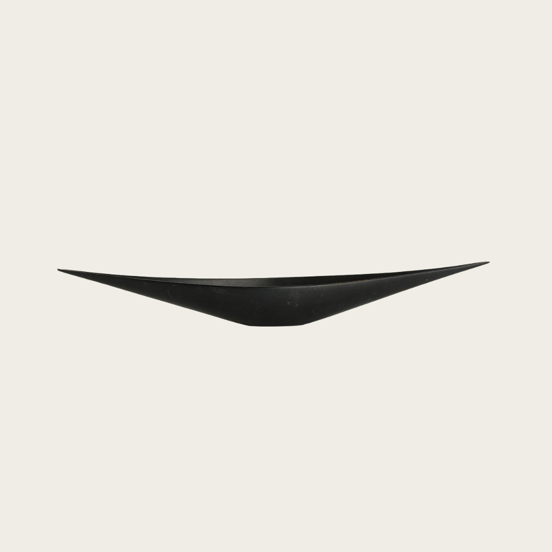 Black Ebonized Wood Sculptural Bowl by Johnny Mattson