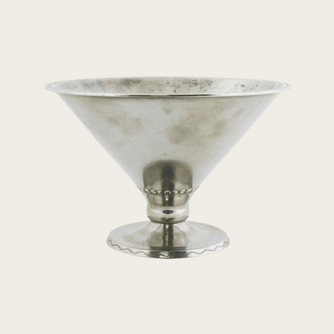 1920s Swedish Edvin Ollers Pewter Footed Bowl