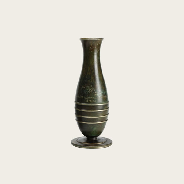1930s Swedish Bronze Vase by Carl-Einar Borgström for Ystad Metall