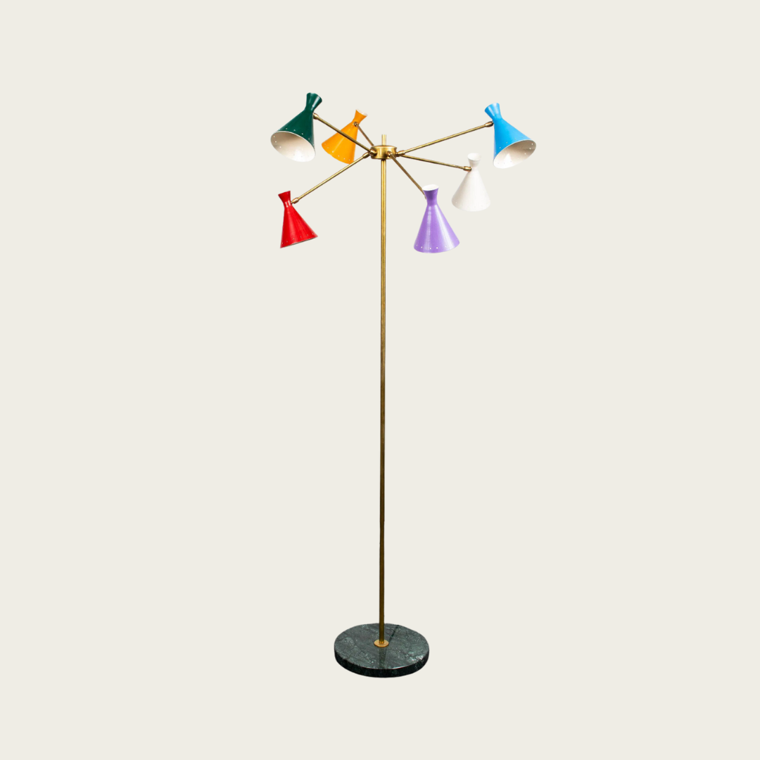 1950s Italian Floorlamp Attributed to Stilnovo