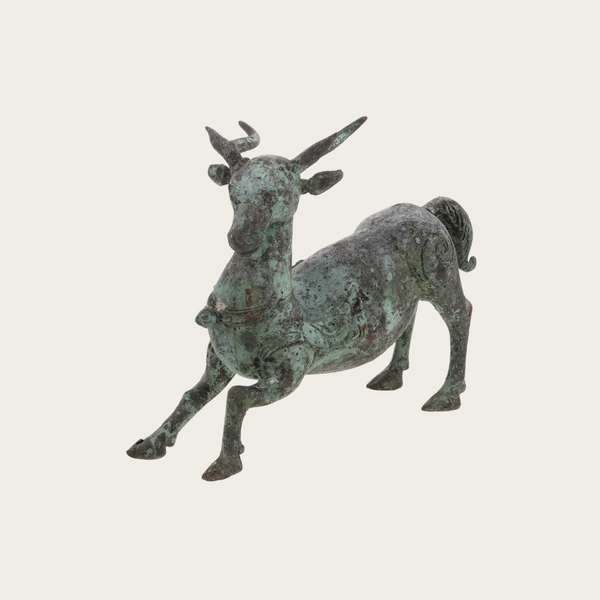Chinese Archaic Style Cast Metal Deer