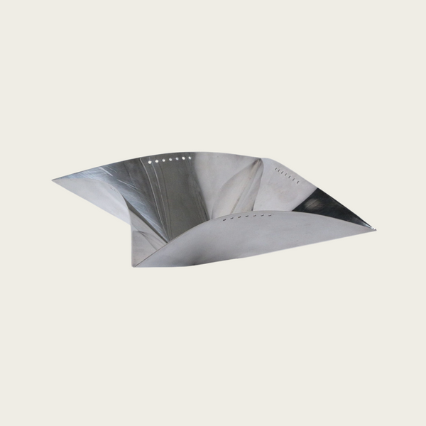 1970s Italian Silver Lino Sabatini Folded Origami Centerpiece Bowl