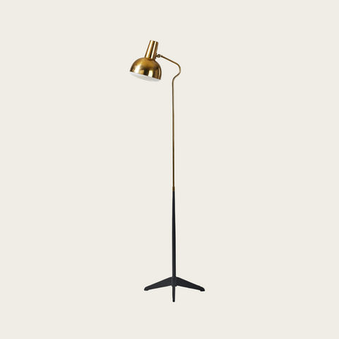 1950s Swedish ASEA Brass Floor Lamp