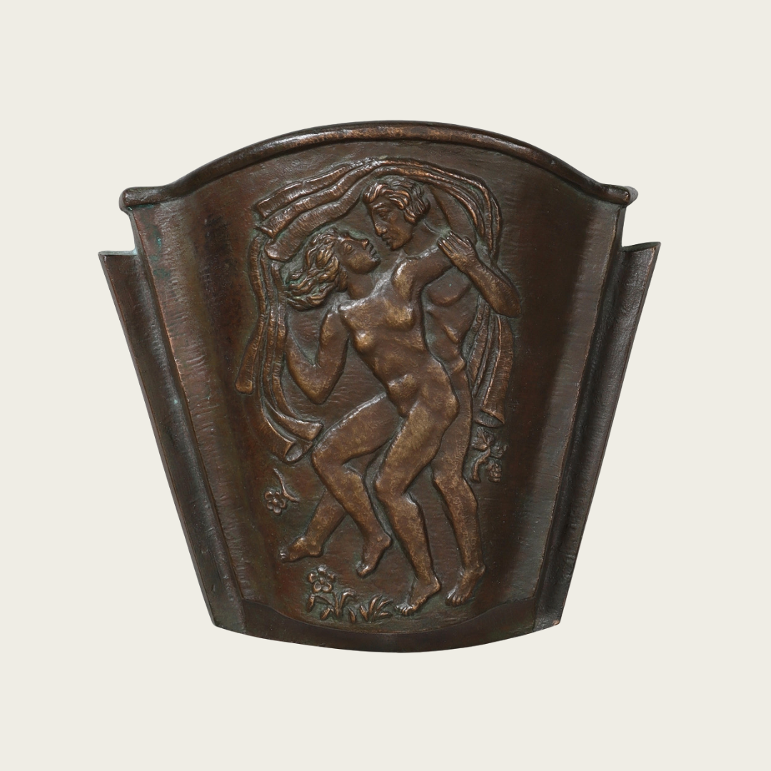 1930s Swedish Grace Bronze Wall Sconce