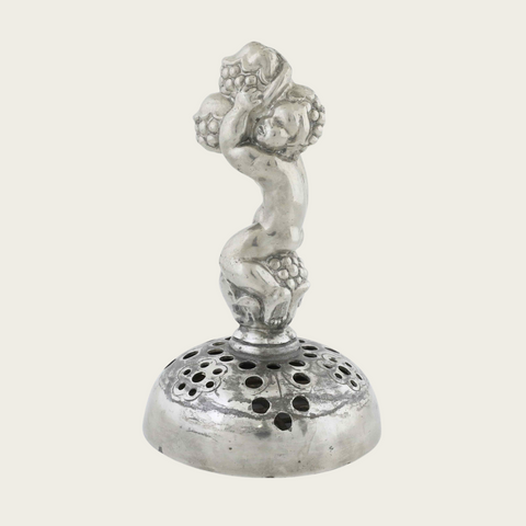 Art Deco Pewter Sculpture and Stem Vase / Flower Frog by Just Andersen, Model 841