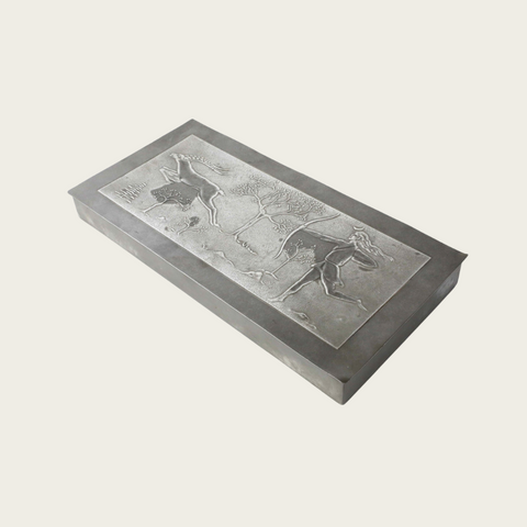 1930s Swedish Grace Pewter Box by Ystad Tenn