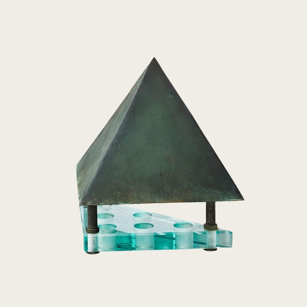 Khoybucky Patinated Brass and Crystal Wall Sconce by Vistosi, Murano