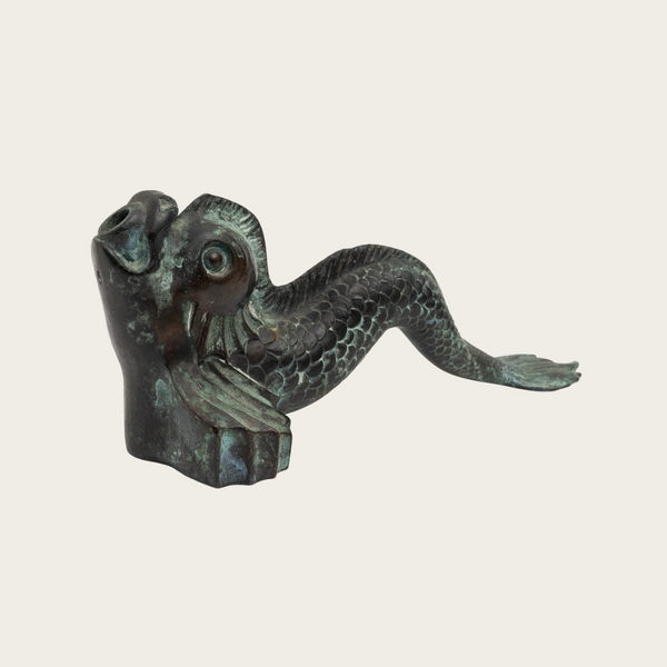 1950s Patinated Bronze Sculpture of a Fish in the Style of Carl Milles