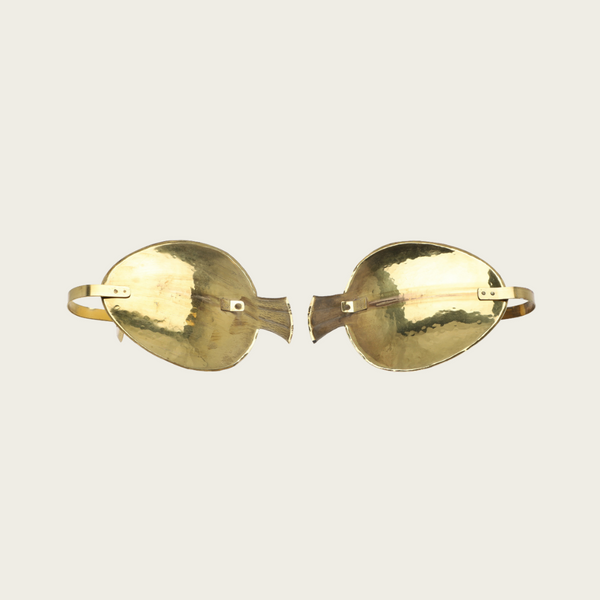 Pair of 1960s Brass Wall Candle Holders by Lars Holmstrom for Arvika