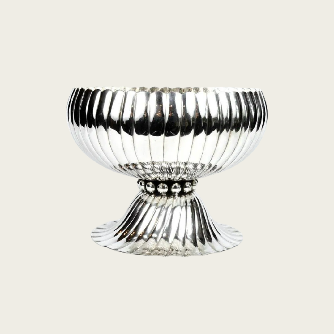 1920s Josef Hoffmann for Wiener Werkstatte Silver Footed Bowl