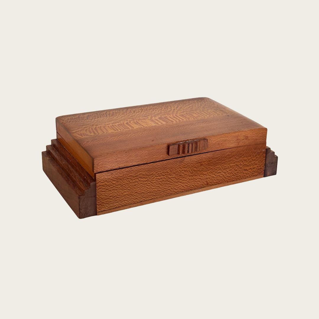 1930s French Solid Birdseye Maple Art Deco Box