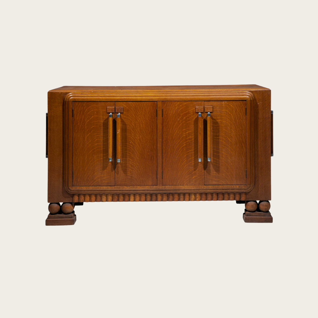 1930s French Art Deco Oak Sideboard