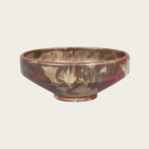 1940s Swedish Andersson & Johansson Earthenware Footed Bowl With Flared Rim