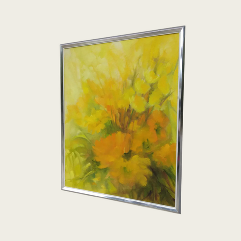 Signed Abstract Oil Painting By Koren Peters