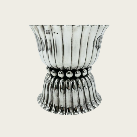 1920s Josef Hoffmann for Weiner Wersktatte Silver Footed Bowl