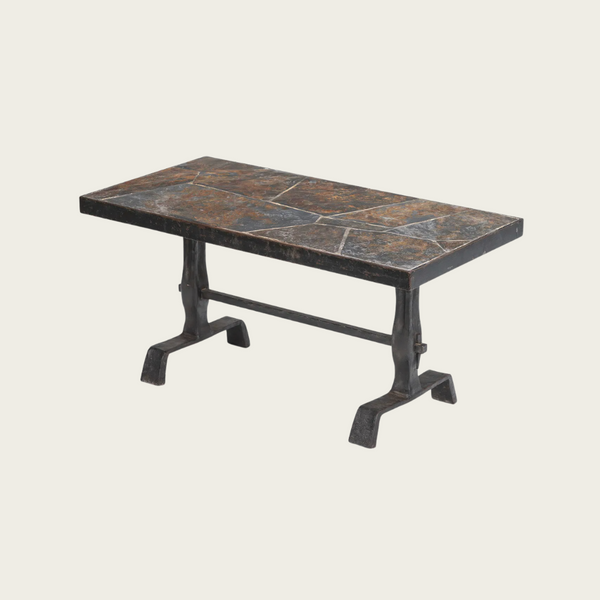 1970s French Marolles Style Brutalist Coffee Table