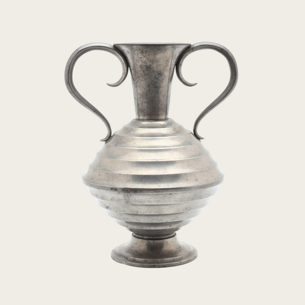 1944 Art Deco Pewter Vase by CG Hallberg