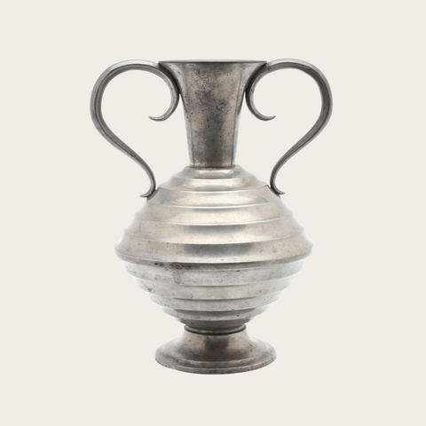 1944 Art Deco Pewter Vase by CG Hallberg