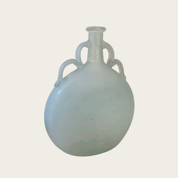 Seguso Vetri d'Arte Scavo Murano Bottleneck Glass Vase with Hanger Details