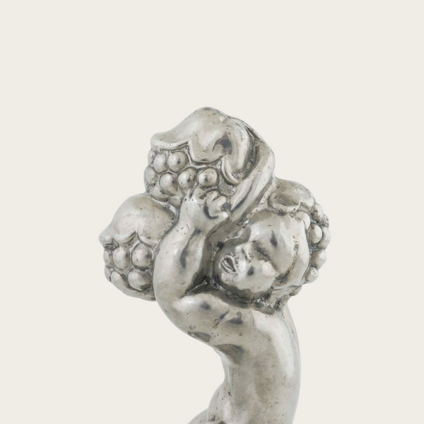 Art Deco Pewter Sculpture and Stem Vase / Flower Frog by Just Andersen, Model 841