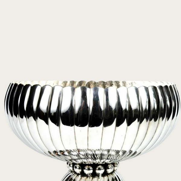 1920s Josef Hoffmann for Wiener Werkstatte Silver Footed Bowl