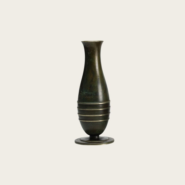 1930s Swedish Bronze Vase by Carl-Einar Borgström for Ystad Metall
