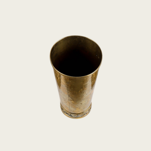 Hammered Brass Vase by Lars Holmström for Arvika