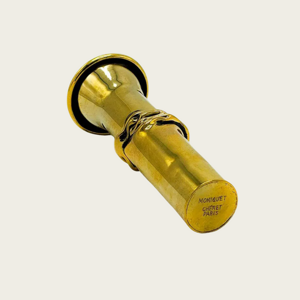1975 French Jacques Moniquet Brass Bud Vase for Cheret
