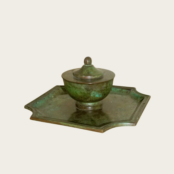 1930s GAB Sweden Patinated Bronze Catchall Dish