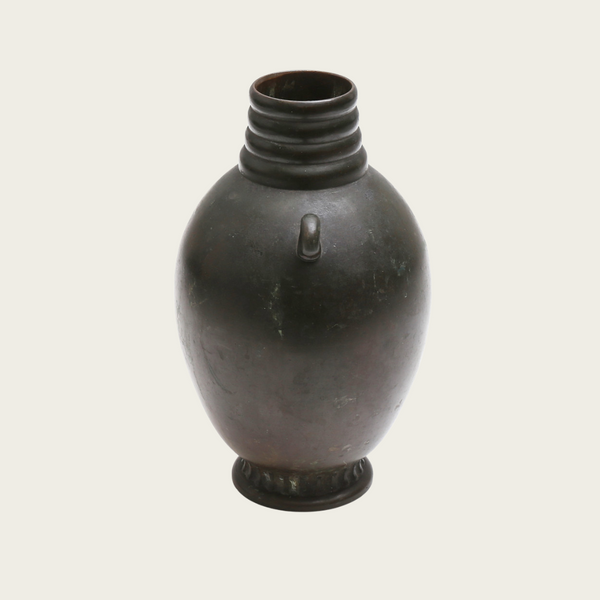 1930s Swedish Patinated Bronze Vase by GAB Brons, No 160